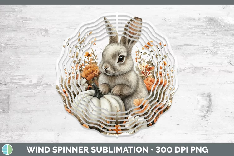 Country Pumpkin Bunny Wind Spinner Sublimation Spinner Desig