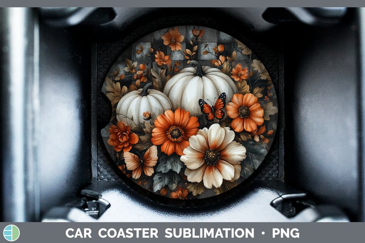 GorgeousCountry Pumpkin Car Coaster design.