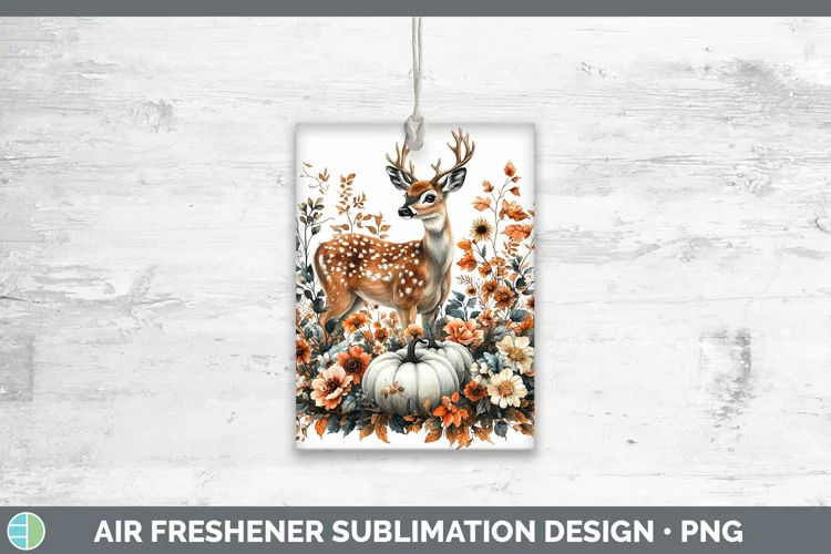 Country Pumpkin Deer Air Freshener Sublimation Car Freshener