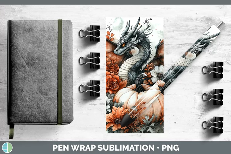 Country Pumpkin Dragon Pen Wrap Sublimation Epoxy Pen Design