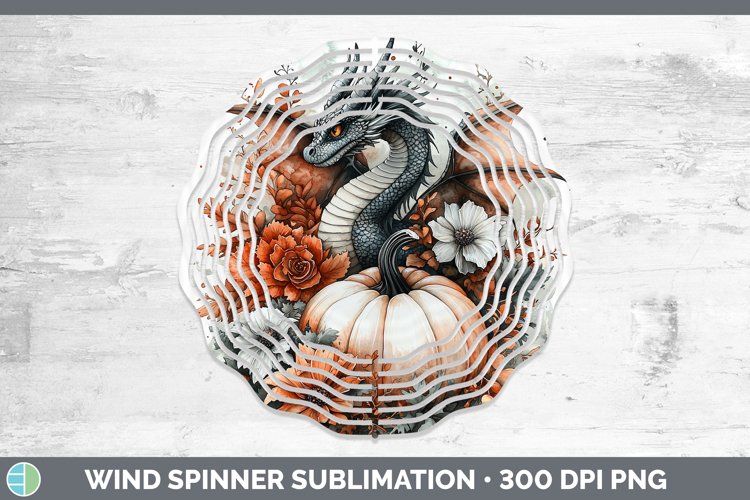 Country Pumpkin Dragon Wind Spinner Sublimation Spinner Desi