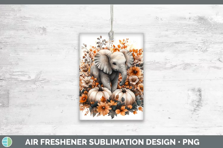 Country Pumpkin Elephant Air Freshener Sublimation Car Fresh
