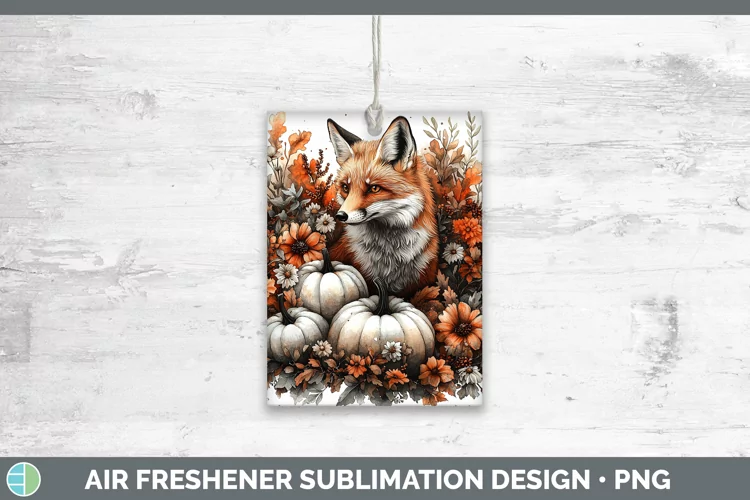 Country Pumpkin Fox Air Freshener Sublimation Car Freshener