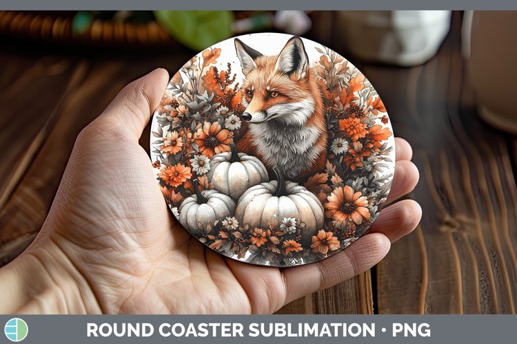 GorgeousCountry Pumpkin Round Coaster design.