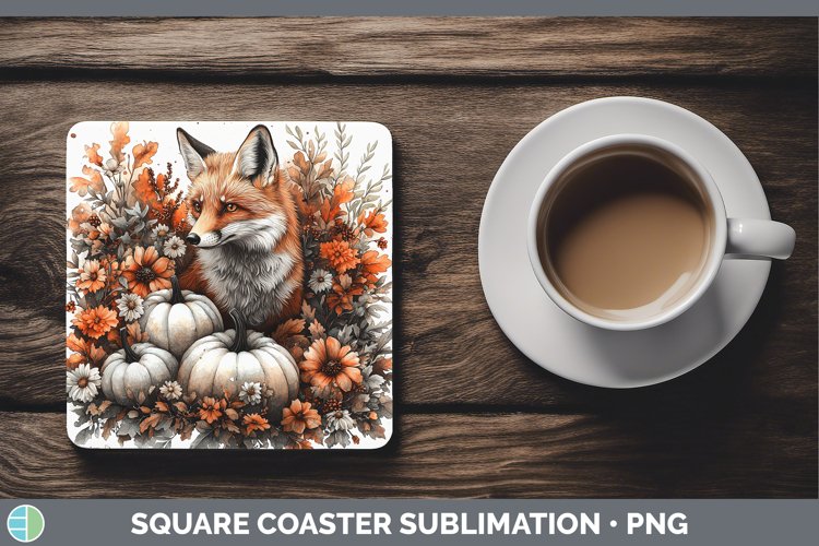 GorgeousCountry Pumpkin Square Coaster design.