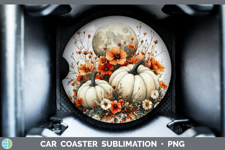 Country Pumpkin Moon Car Coaster Sublimation Coaster Designs