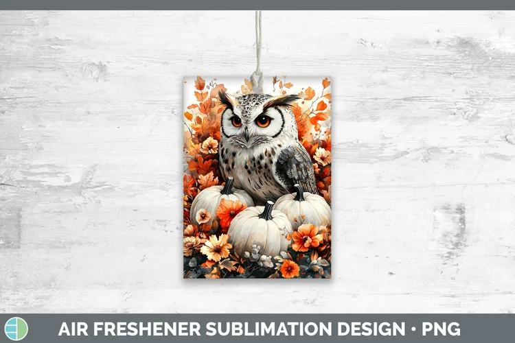 Country Pumpkin Owl Air Freshener Sublimation Car Freshener