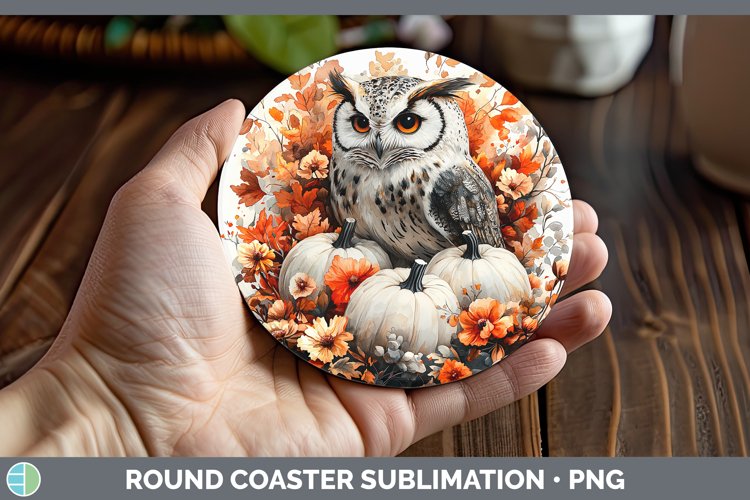 GorgeousCountry Pumpkin Round Coaster design.