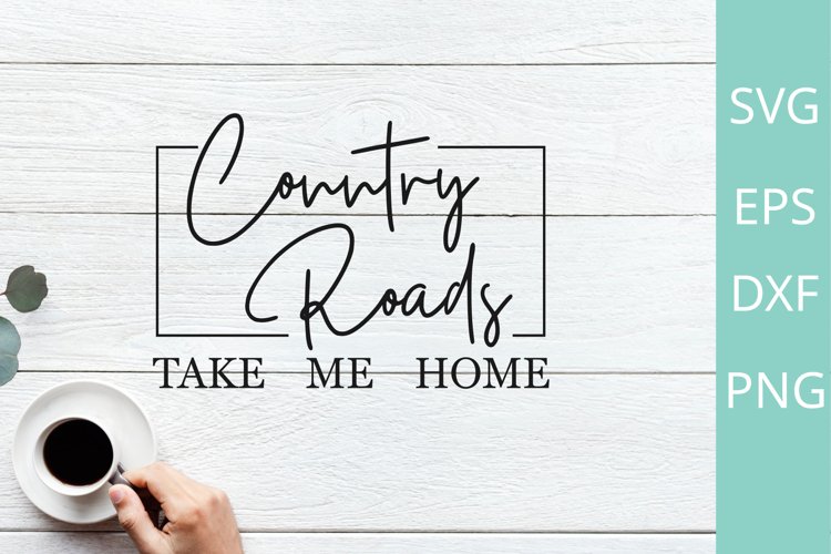 thumbnail image 2 of Country Roads Take Me Home Wall Sign - Farmhouse Wood Decor For Living Room 2 of 2