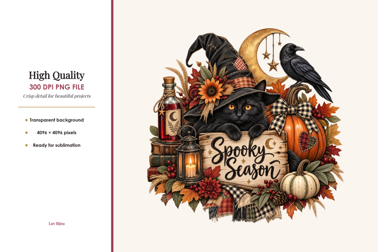 Spooky Season Rustic Halloween PNG