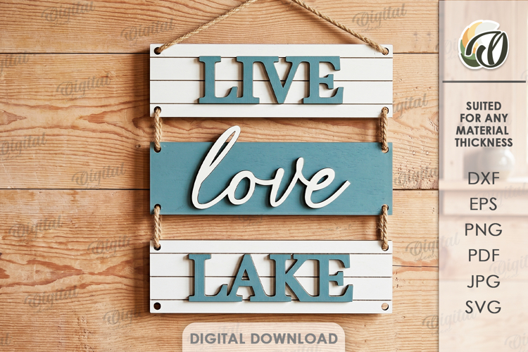 3D Country Wall Sign Laser Cut. Wall Hanger SVG
