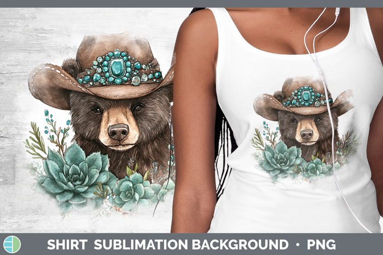 Country Western BS02 Bear Shirt Sublimation Sublimation Back
