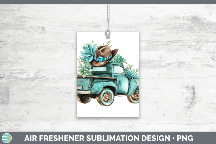 Country Western BS02 Vintage Truck Air Freshener Sublimation