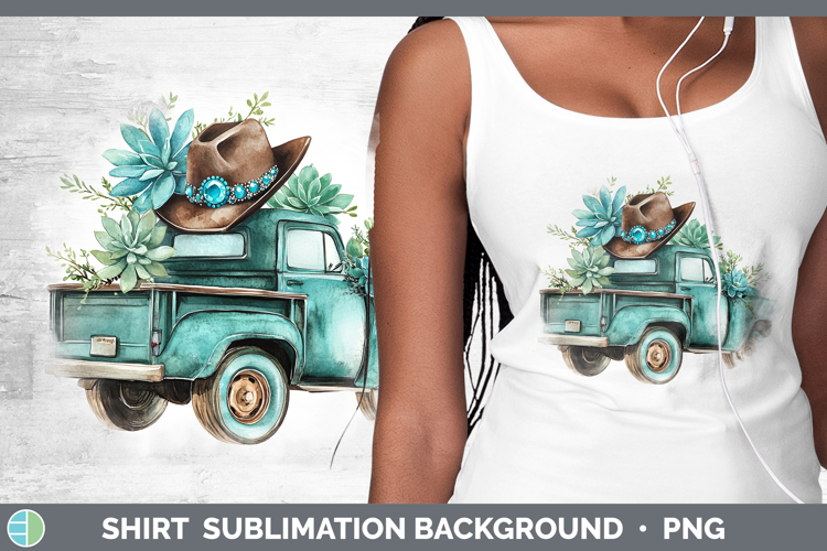 Country Western BS02 Vintage Truck Shirt Sublimation Sublima