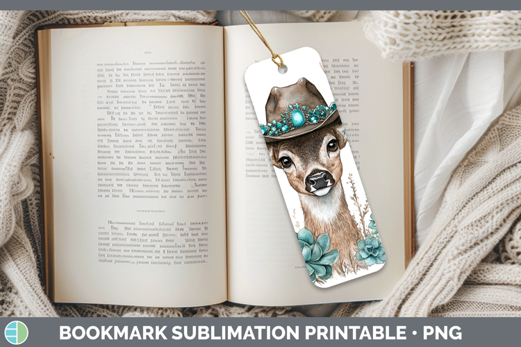Country Western Deer Bookmark Sublimation Printable Designs