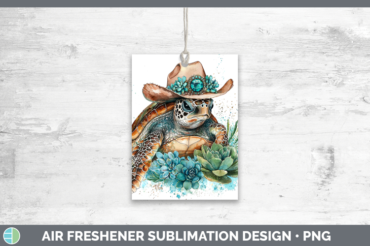 Country Western Sea Turtle Air Freshener Sublimation Car Fre
