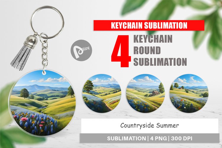 Keychain Countryside Summer