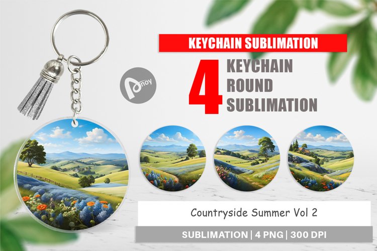 Keychain Countryside Summer