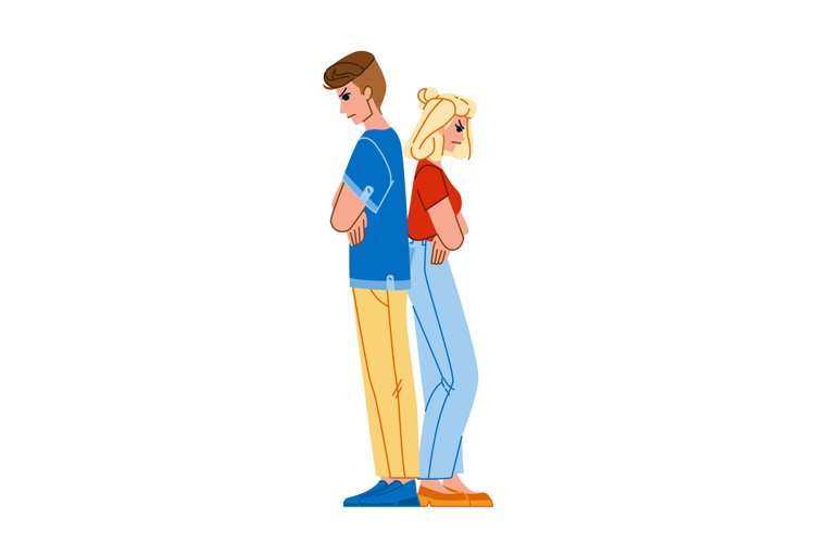couple back to back vector example image 1