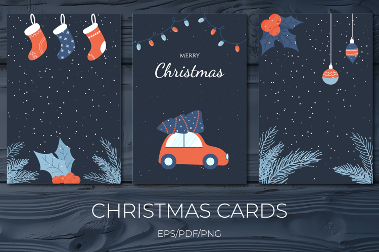 Christmas cards vector