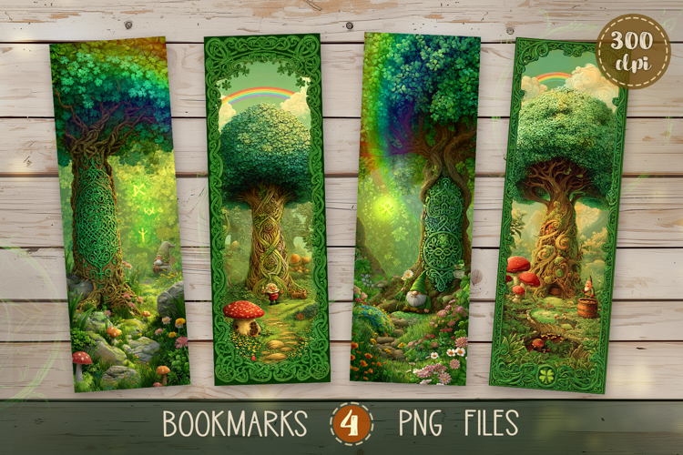 Bookmarks design - Enchanted Gnomes Fairy Tale.