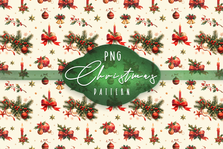 Christmas vintage seamless pattern.