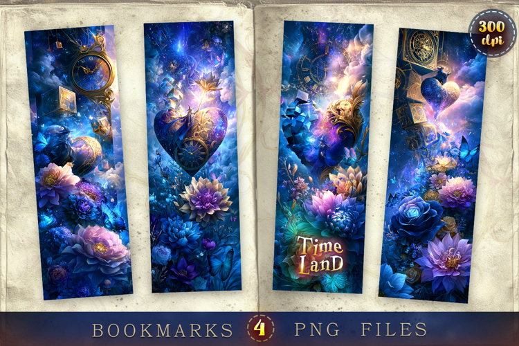 Bookmarks design - Clock Fairy Tale.
