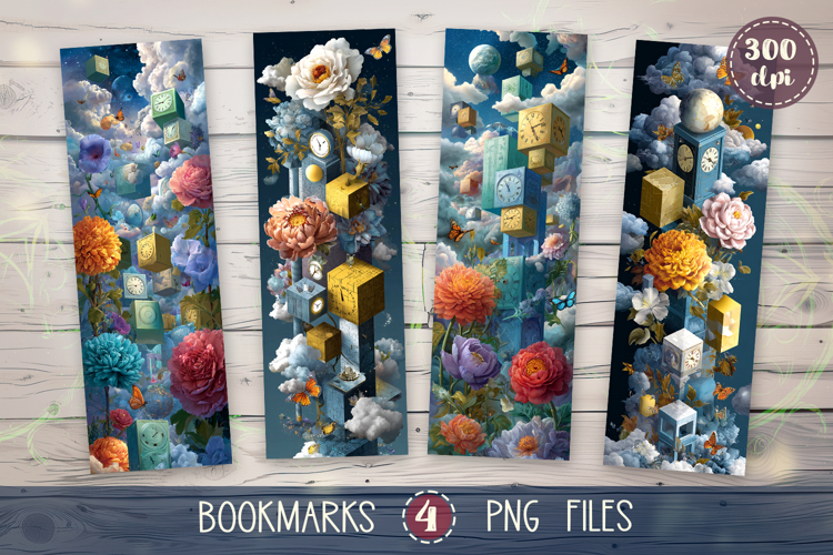 Bookmarks design - Clock Fairy Tale.