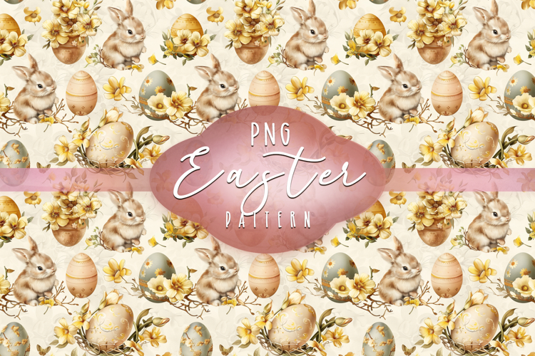 Easter vintage seamless pattern.