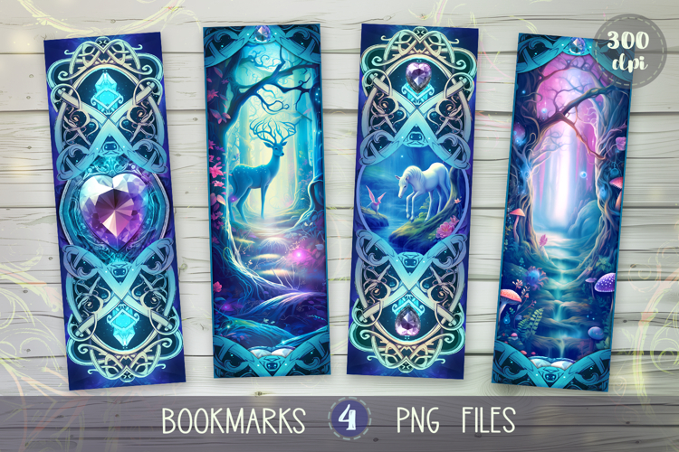 Bookmarks design - Enchanted Forest.