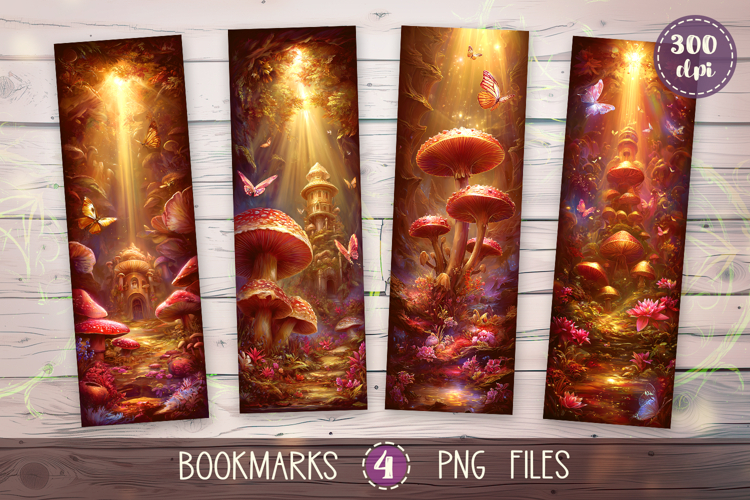Bookmarks design - Enchanted Forest.