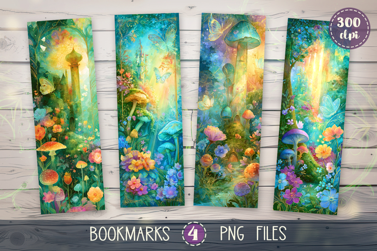 Bookmarks design - Enchanted Forest.