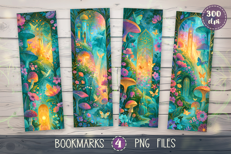 Bookmarks design - Enchanted Forest.