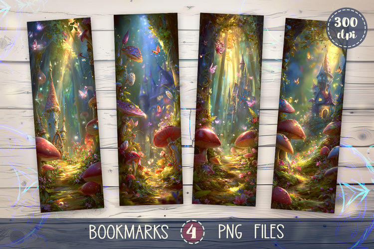 Bookmarks design - Enchanted Forest.