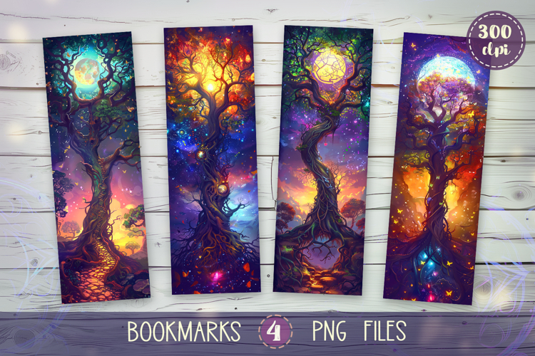 Bookmarks design - Fantasy World- Giant FantasyTree.