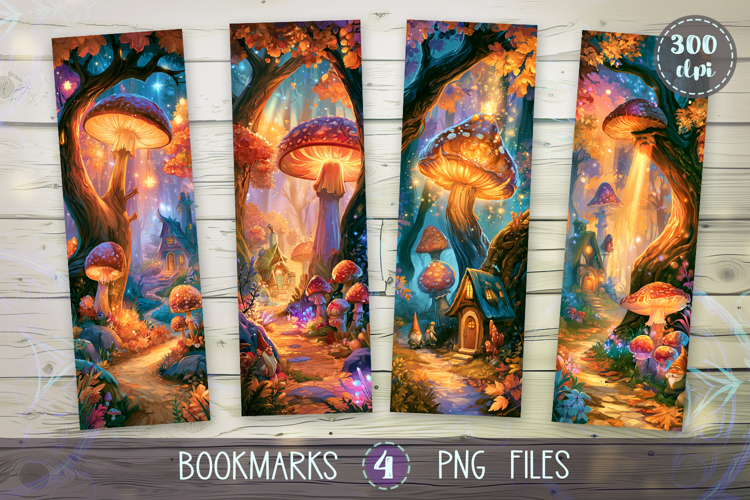 Bookmarks design - Magical Fairy Tale Forest.