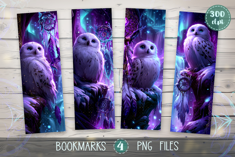 Bookmarks design - Nordic Owls.