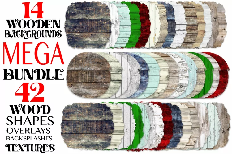 Wood textures farmhouse wooden background bundle
