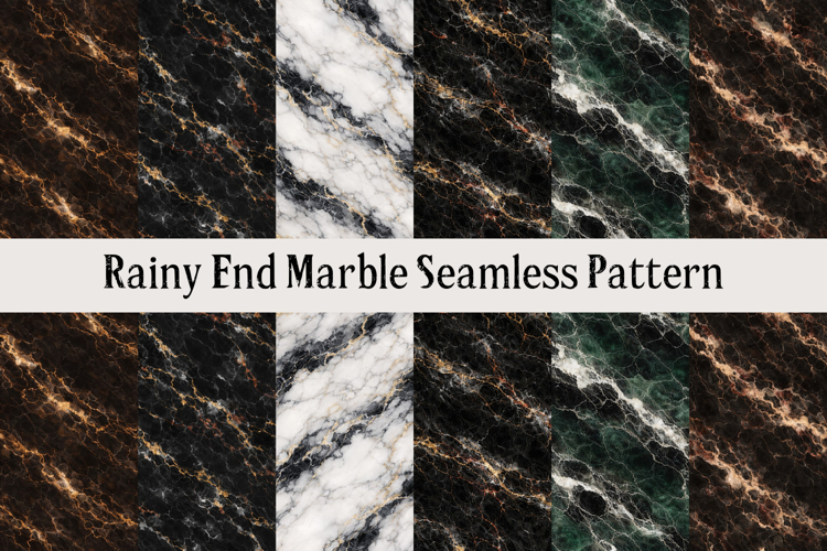 Rainy End Marble Seamless Pattern