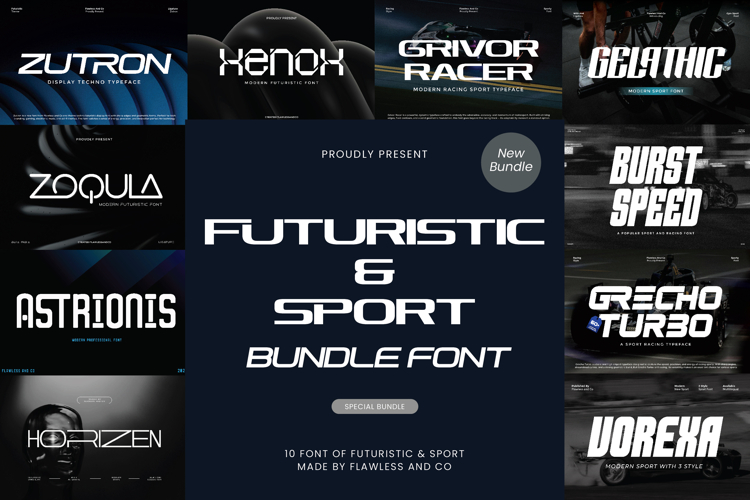 Futuristic   Sport Font Bundle