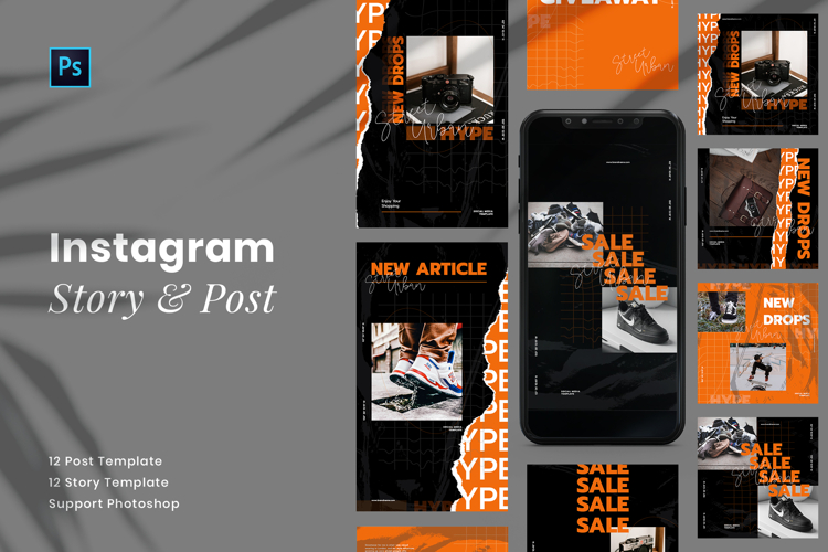 Urban Neon Instagram Template
