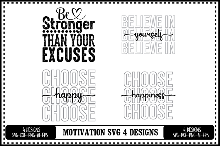 Motivation Svg 4 Designs