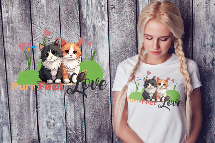 Sublimation Design - Purr-Fect Love