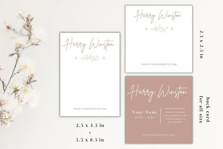 Customizable Earring Display Cards