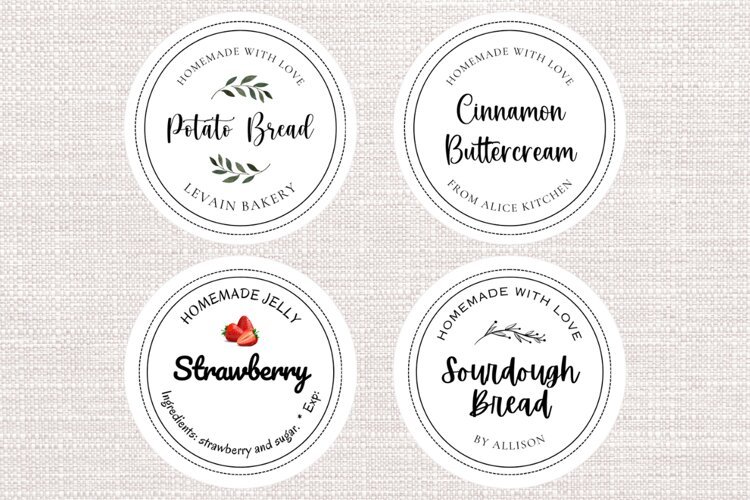 Canva | Home Baked Bread Cookies Label example image 1