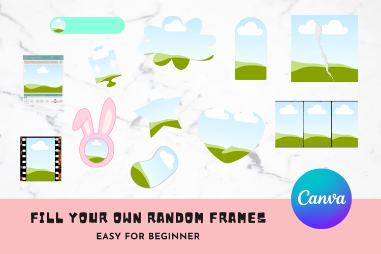 Random Canva Frames Easy For Beginner