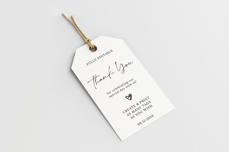 Editable Tag Template Custom Gift Tag example image 1