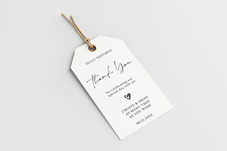 Editable Tag Template Custom Gift Tag