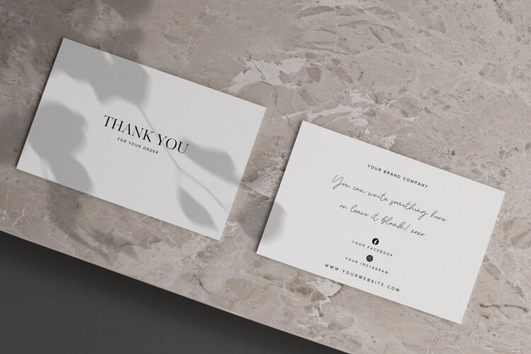 Printable Luxury Thank You Card Template example image 1