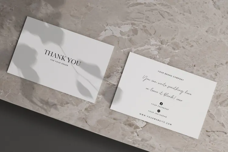 Printable Luxury Thank You Card Template